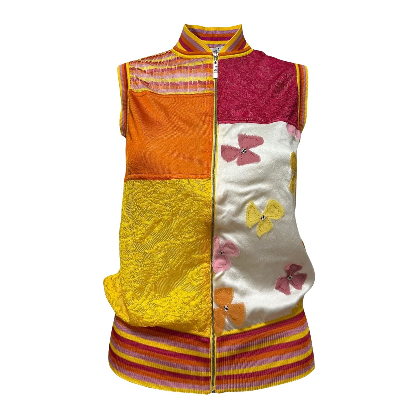 CHRISTIAN DIOR Spring Summer 2004 Flower Patchwork Lace Vest