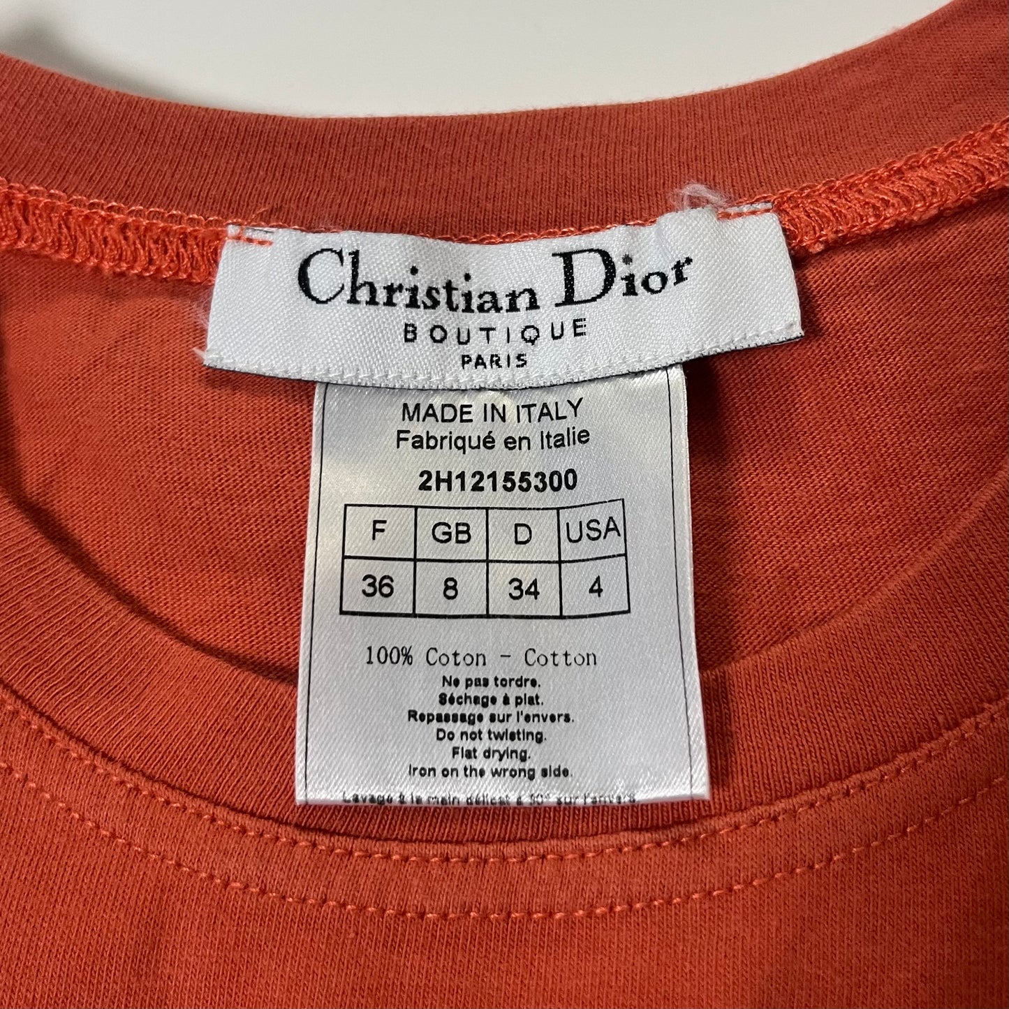 CHRISTIAN DIOR Fall Winter 2002 "J'ADORE DIOR" Tank Top