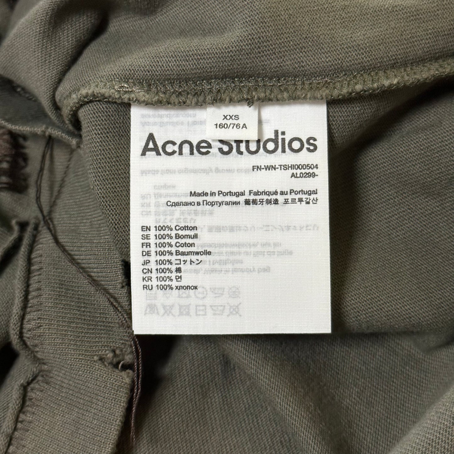 ACNE STUDIOS Fall Winter 2022 Distressed Long Sleeve T-Shirt