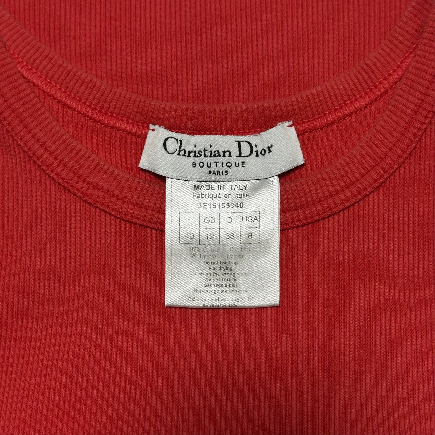 CHRISTIAN DIOR Fall Winter 2003 "J'ADORE DIOR" Tank Top