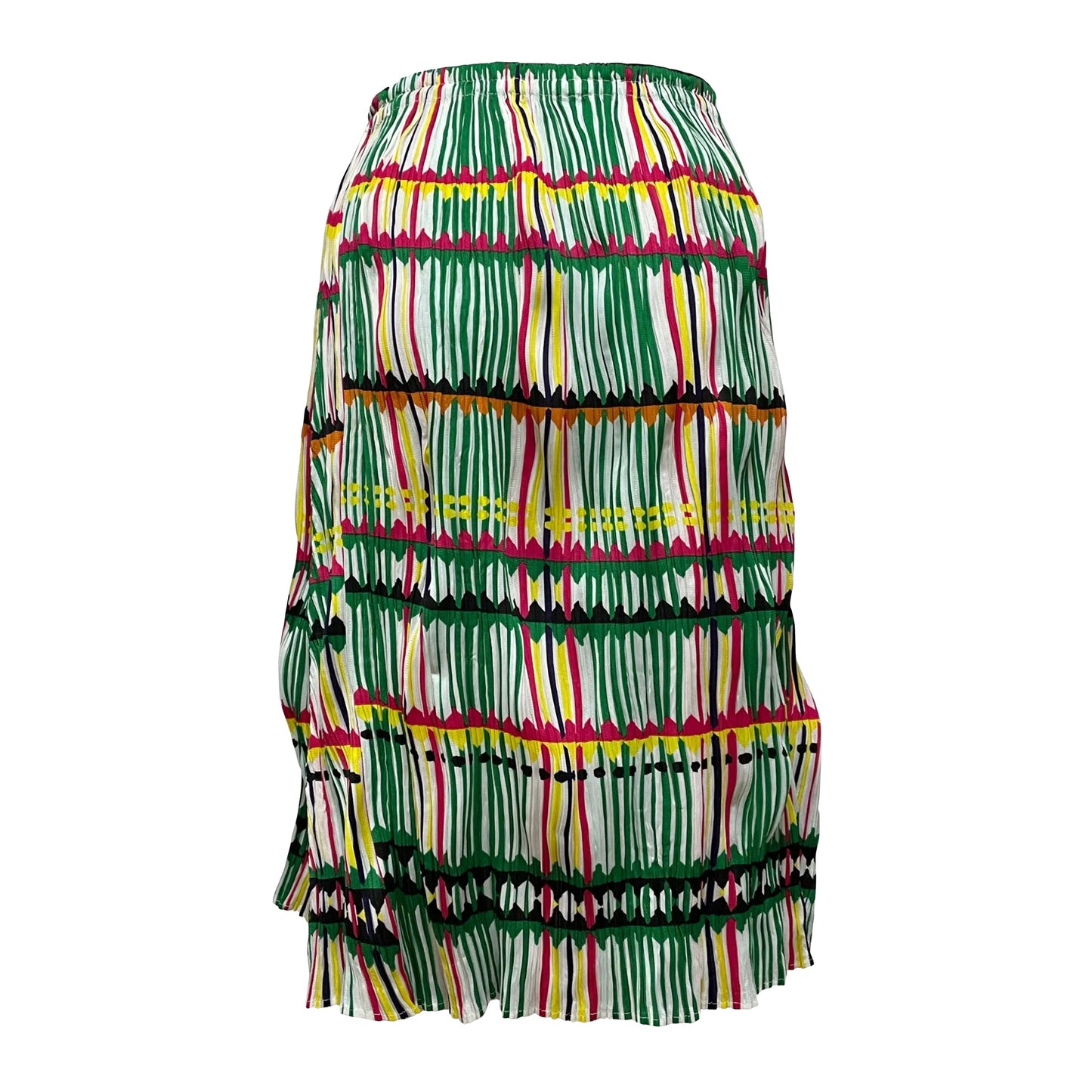 PLEATS PLEASE ISSEY MIYAKE Spring Summer 2002 Pleated Checkered Midi Skirt