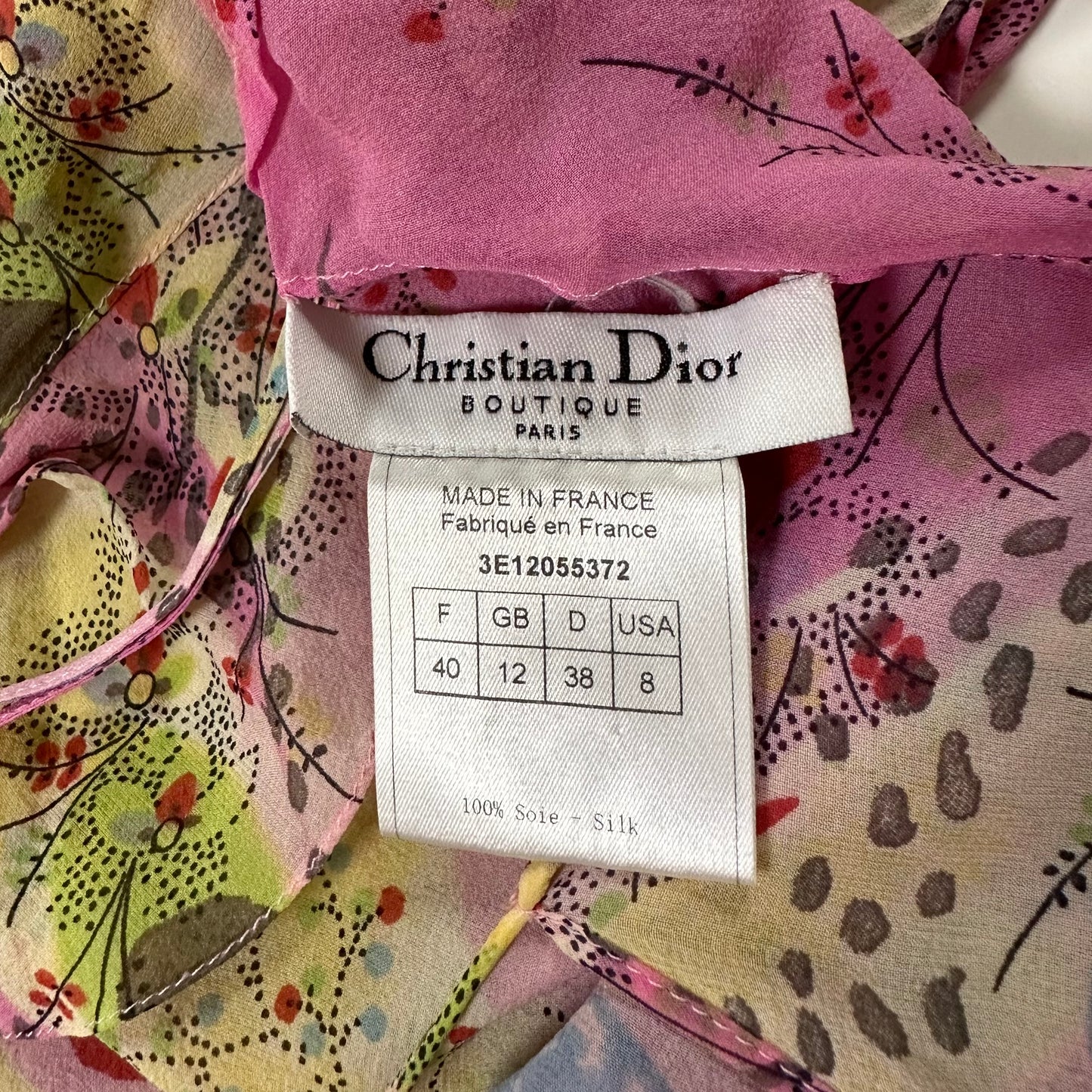 CHRISTIAN DIOR Spring Summer 2003 Floral Print Camisole