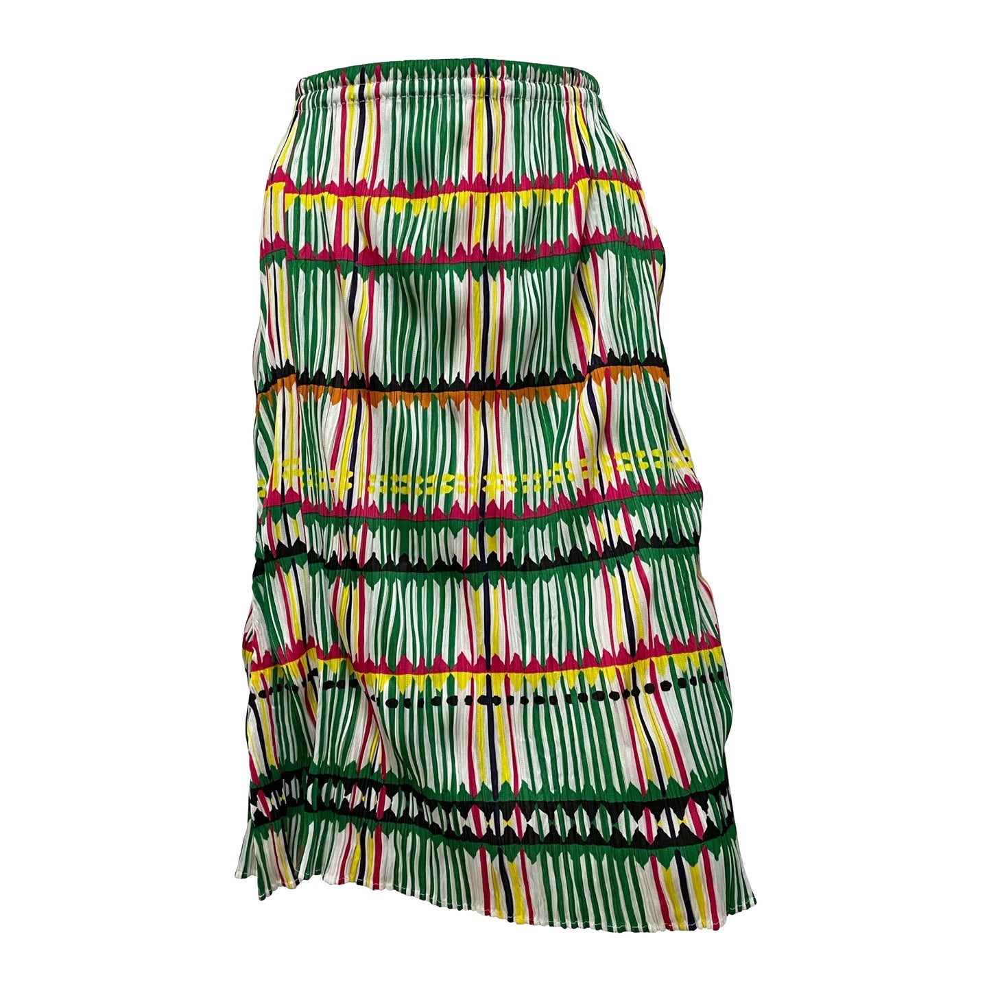 PLEATS PLEASE ISSEY MIYAKE Spring Summer 2002 Pleated Checkered Midi Skirt