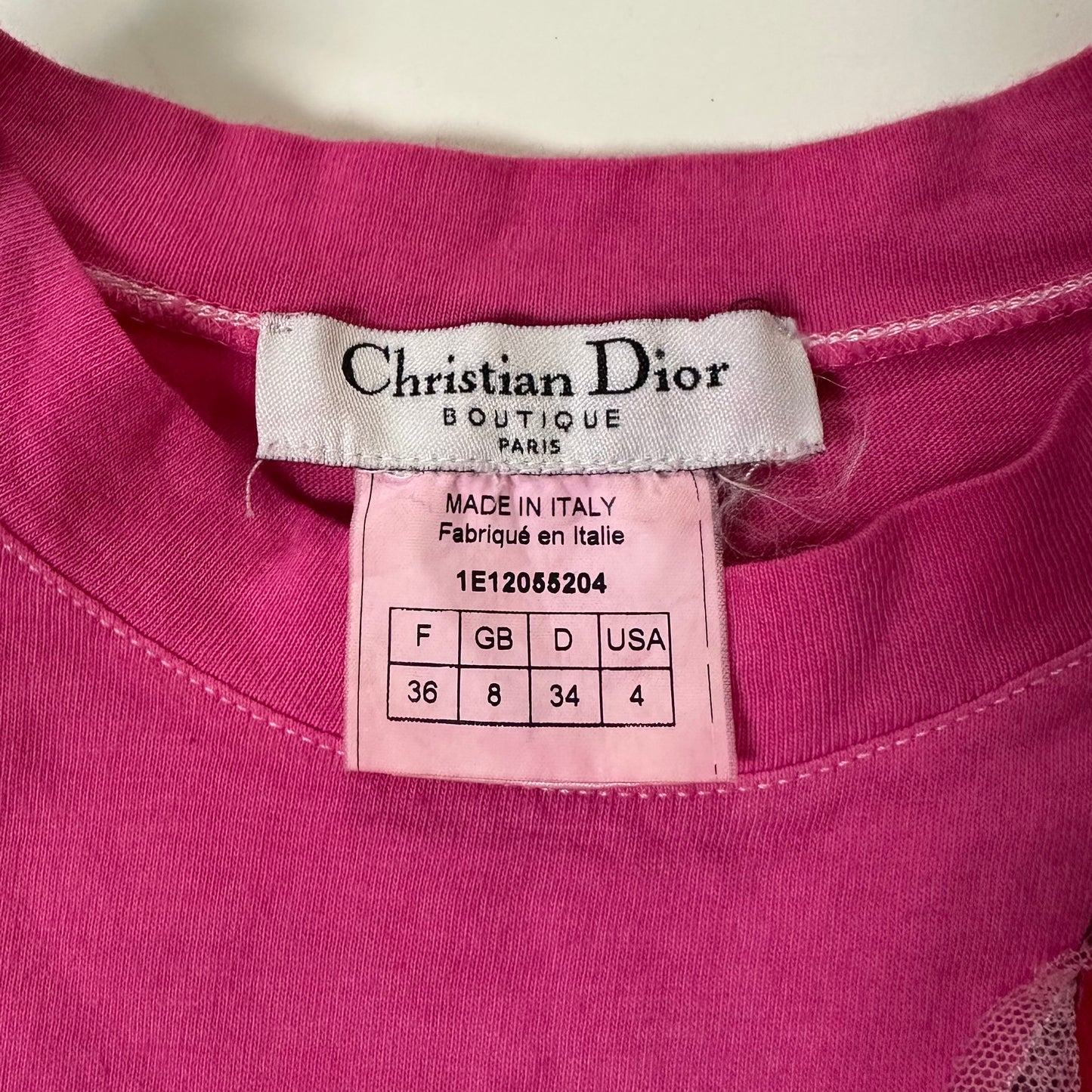 CHRISTIAN DIOR Spring Summer 2001 Graphic Print Zipper Tank Top