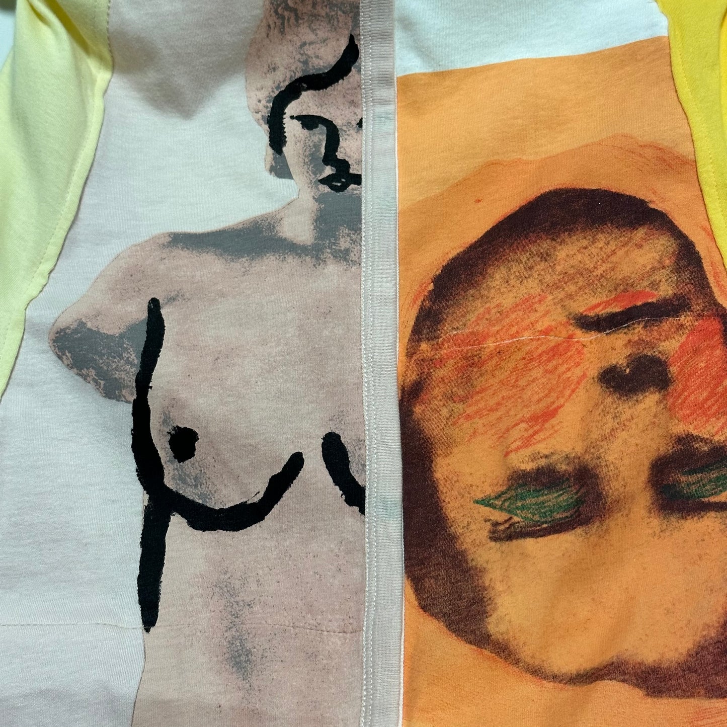 MARNI Spring Summer 2019 Graphic Print Docking Long Dress
