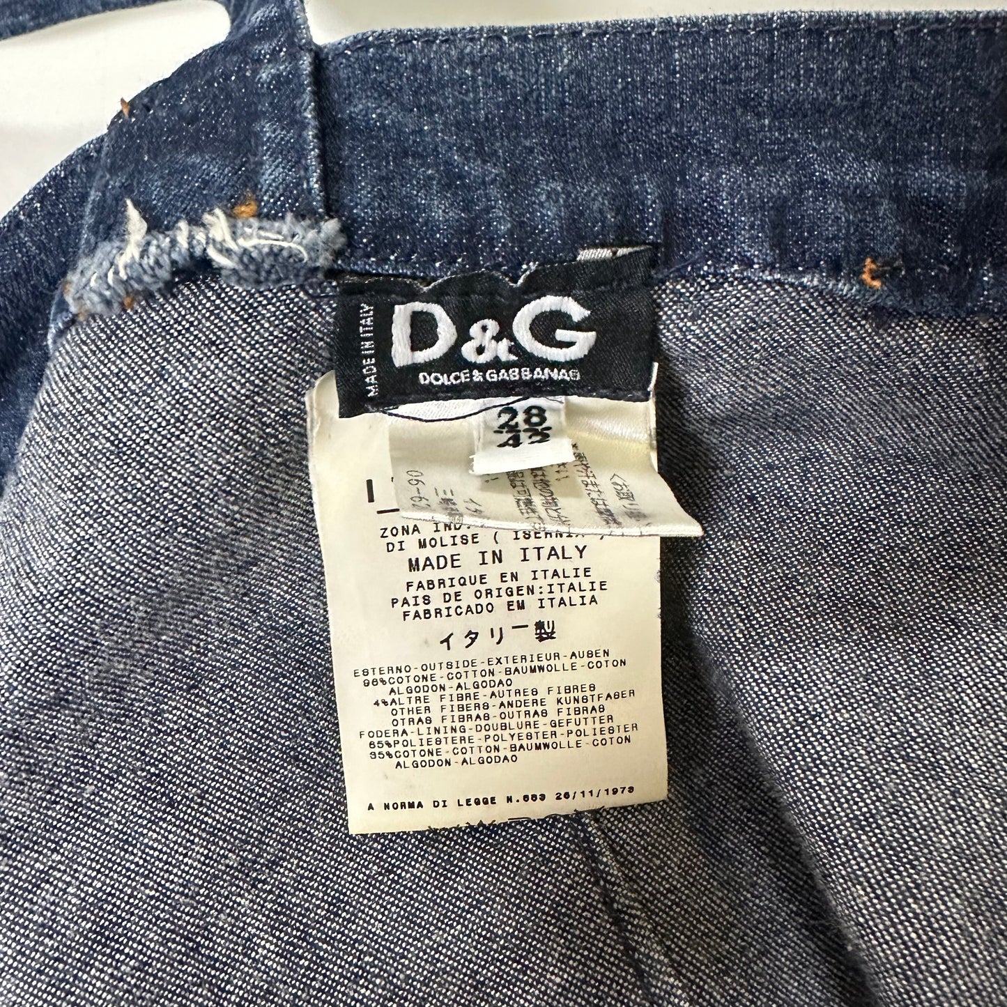 D&G Fall Winter 2000 Denim Midi Dress
