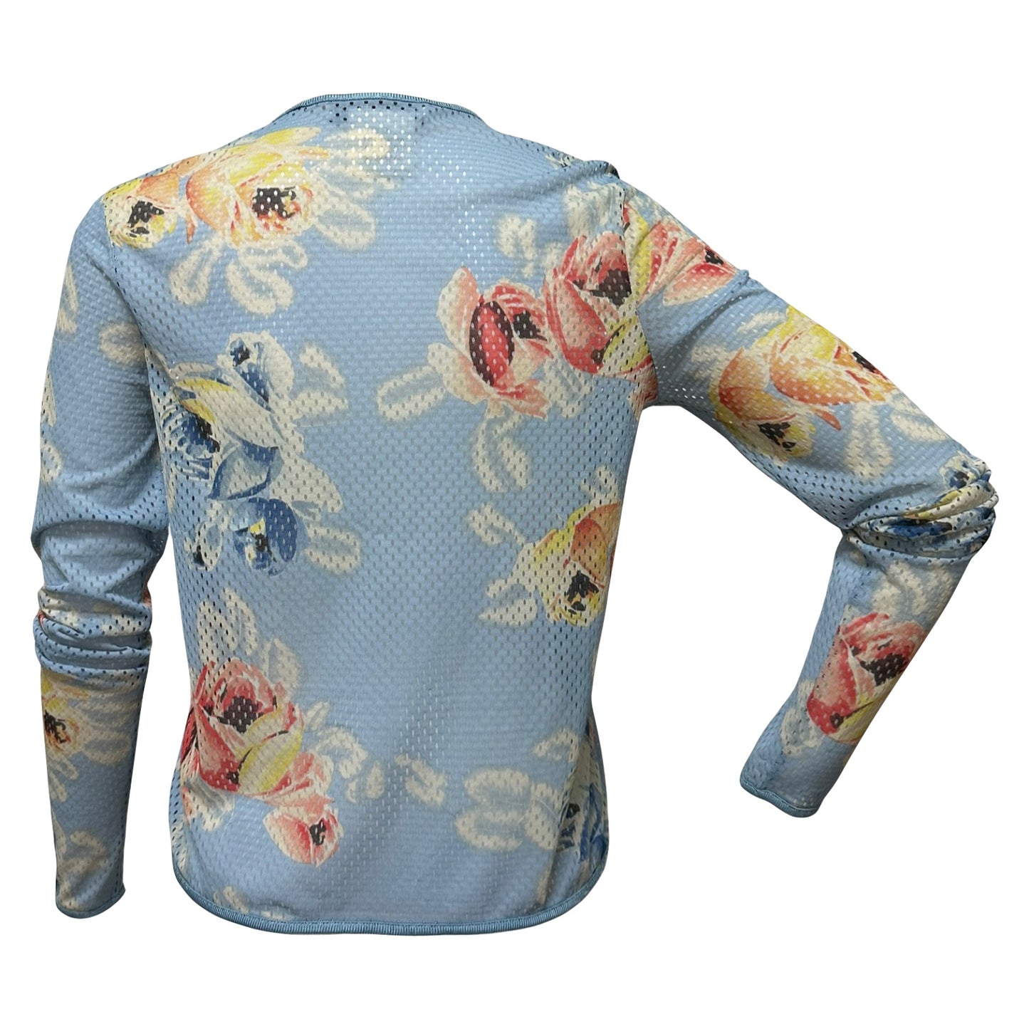 CHRISTIAN DIOR Spring Summer 2001 Floral Print Mesh Cardigan