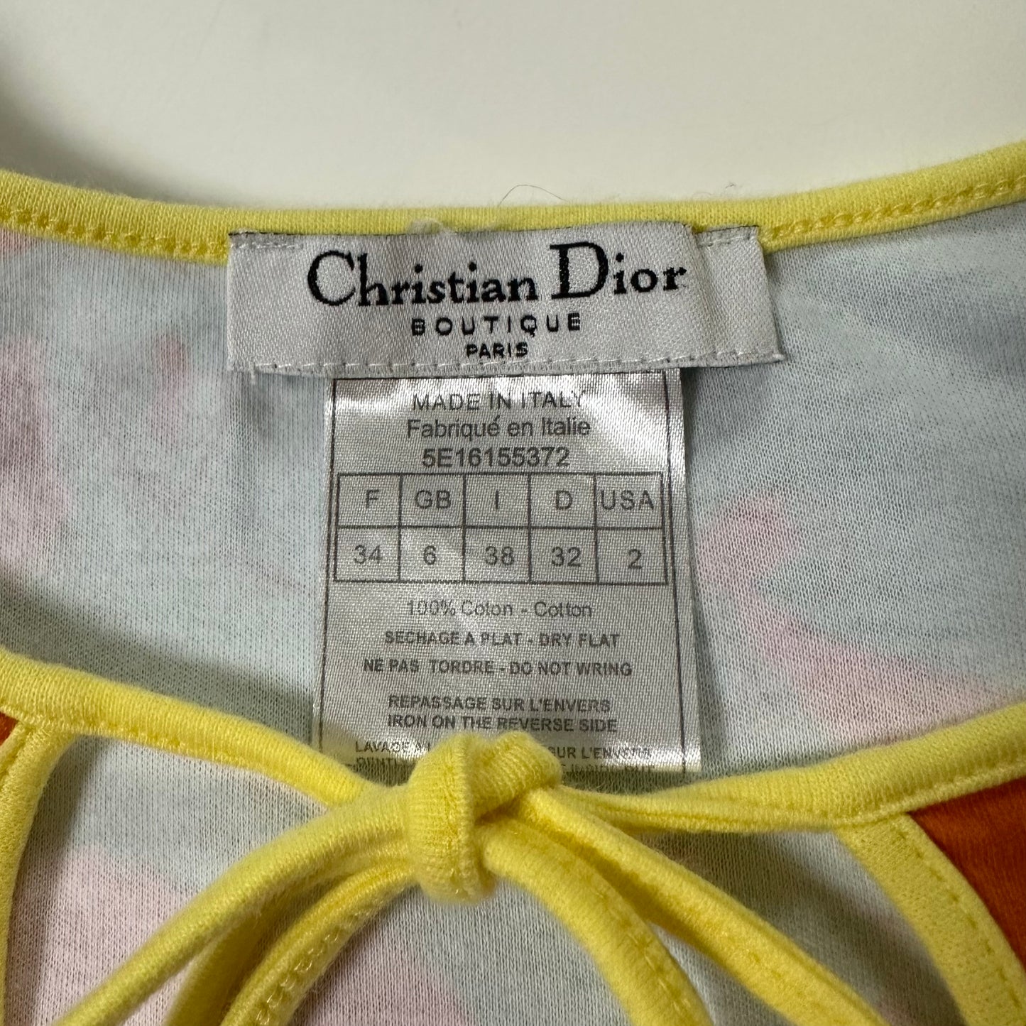 CHRISTIAN DIOR Spring Summer 2005 Graphic Print T-Shirt