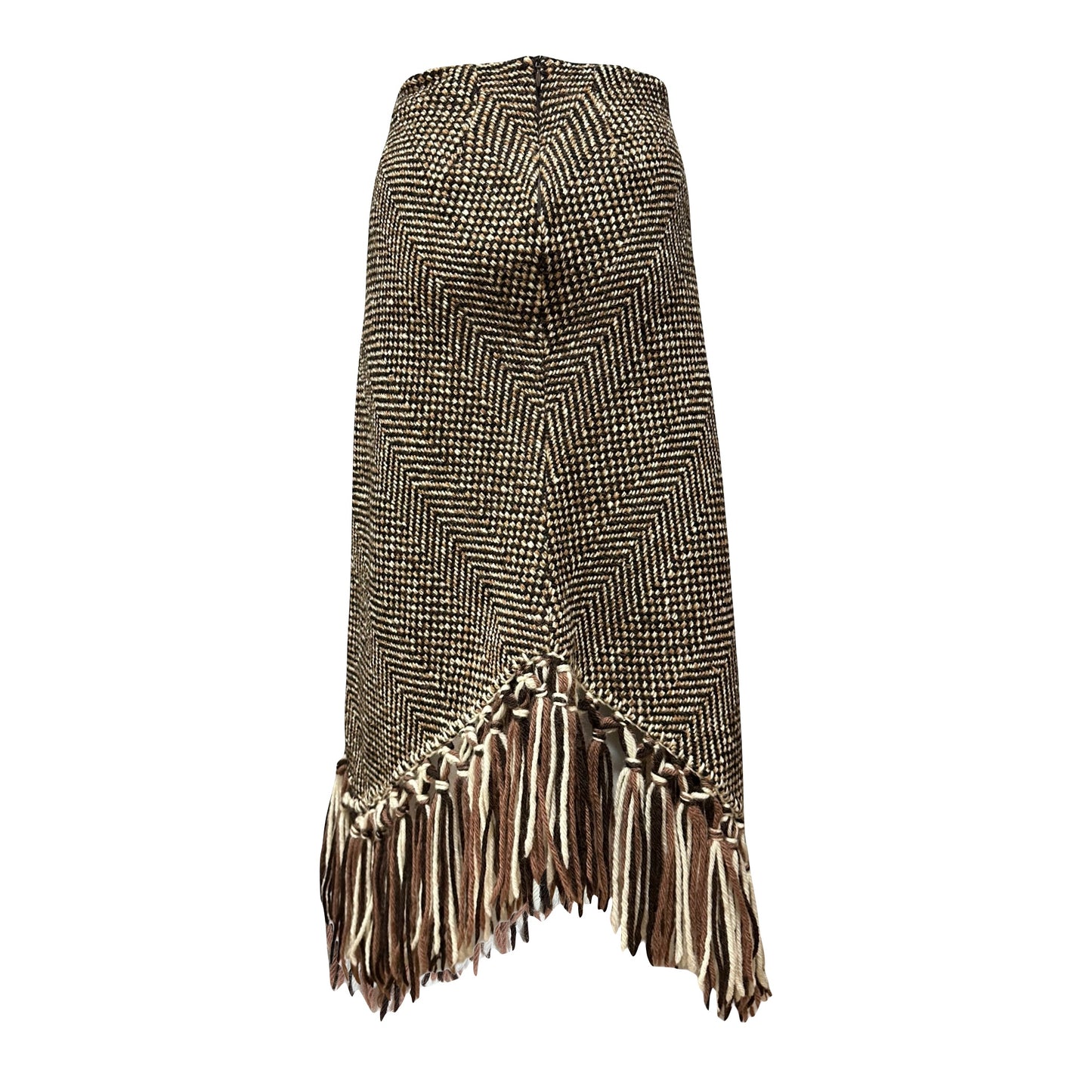 DOLCE&GABBANA Fall Winter 2002 Fringed Knit Midi Skirt