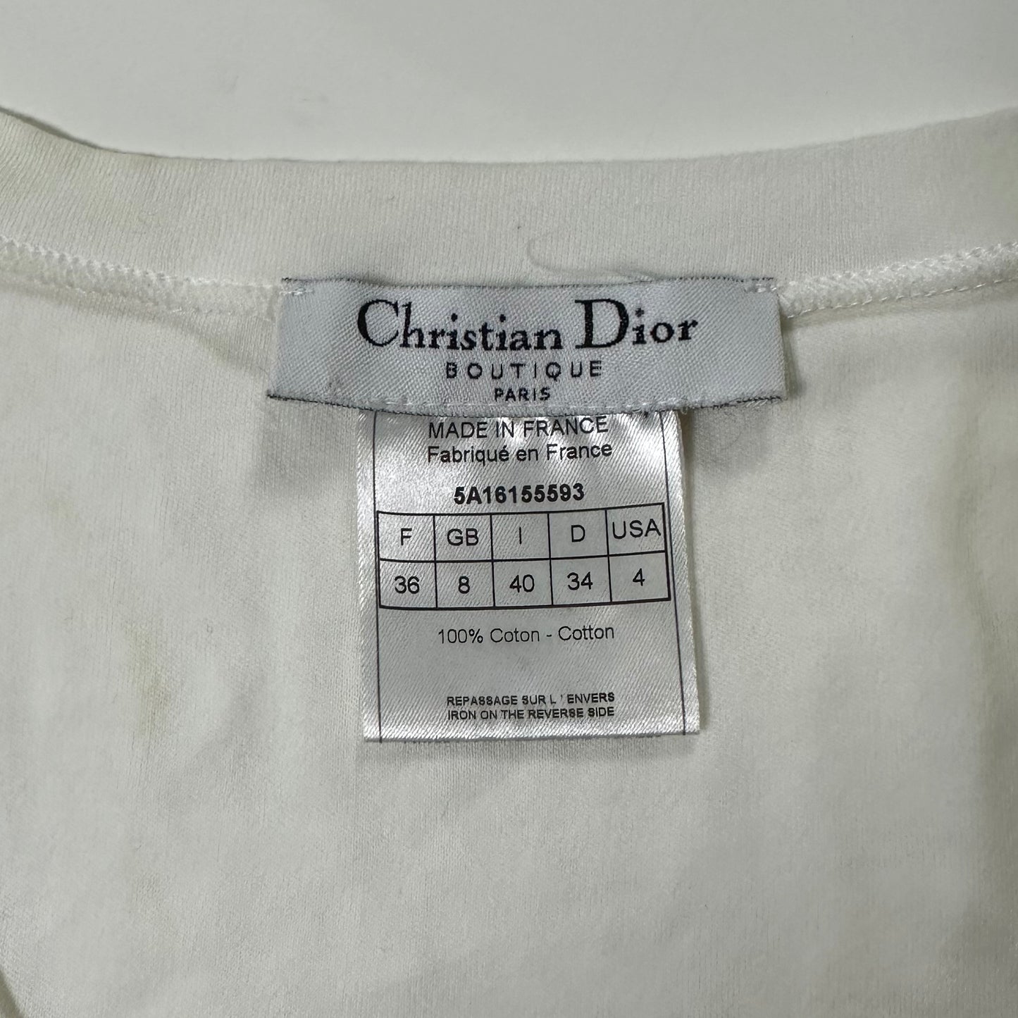 CHRISTIAN DIOR Spring Summer 2005 Denim Flower Patchwork T-Shirt