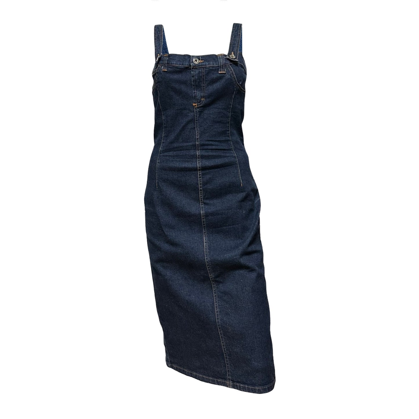 D&G Fall Winter 2000 Denim Midi Dress