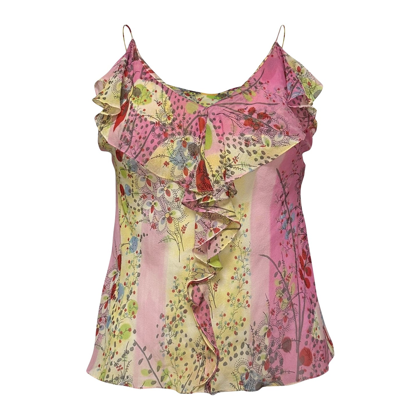 CHRISTIAN DIOR Spring Summer 2003 Floral Print Camisole