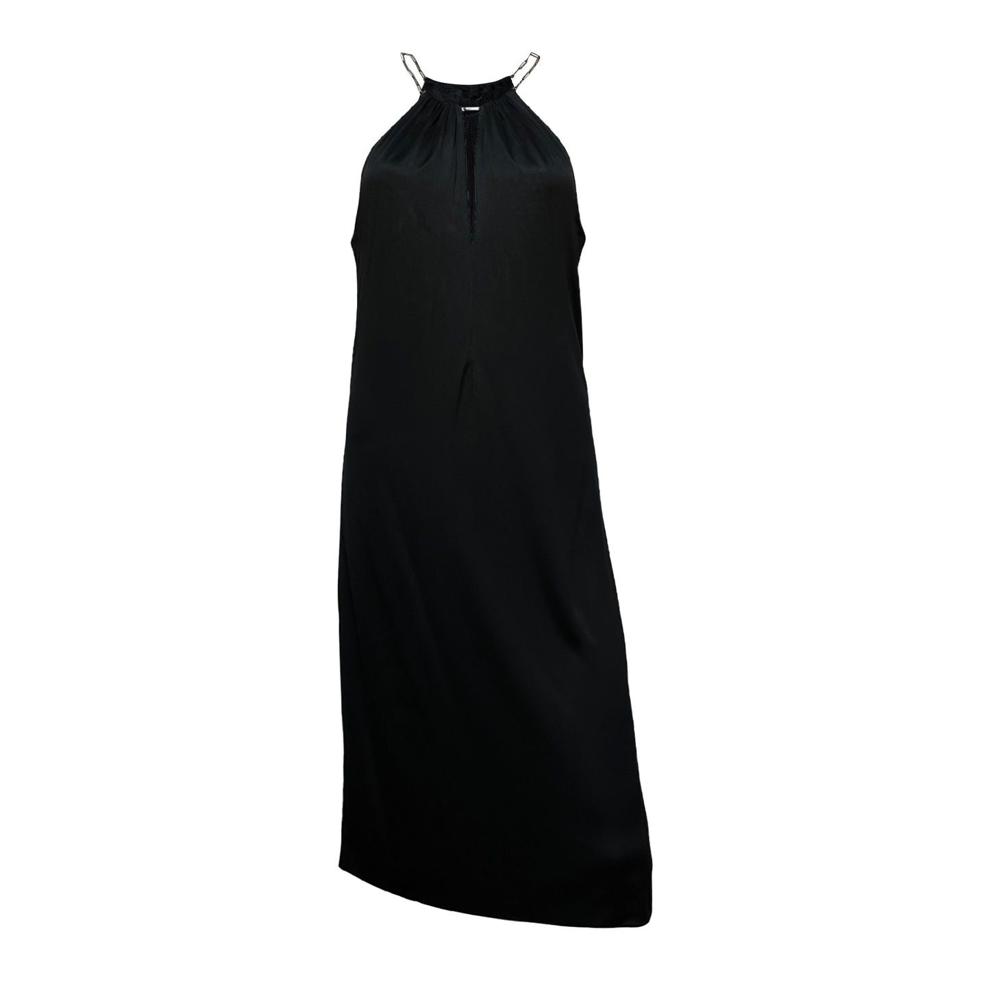 GUCCI Spring Summer 2000 Plunging Neckline Halter Chain Midi Dress