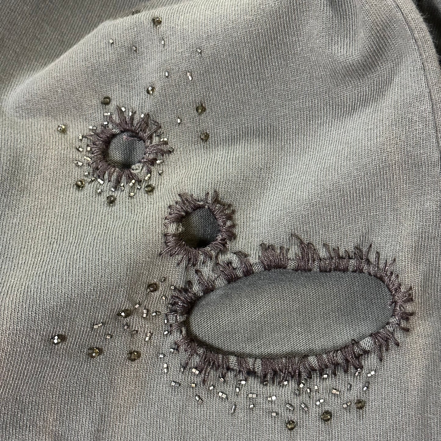 ACNE STUDIOS Fall Winter 2022 Distressed Long Sleeve T-Shirt