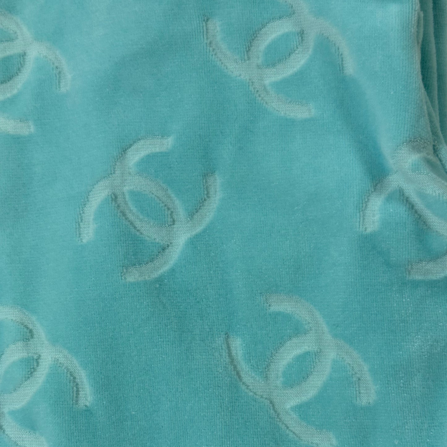 CHANEL Spring Summer 1996 Velour Monogram CC Logo Pants