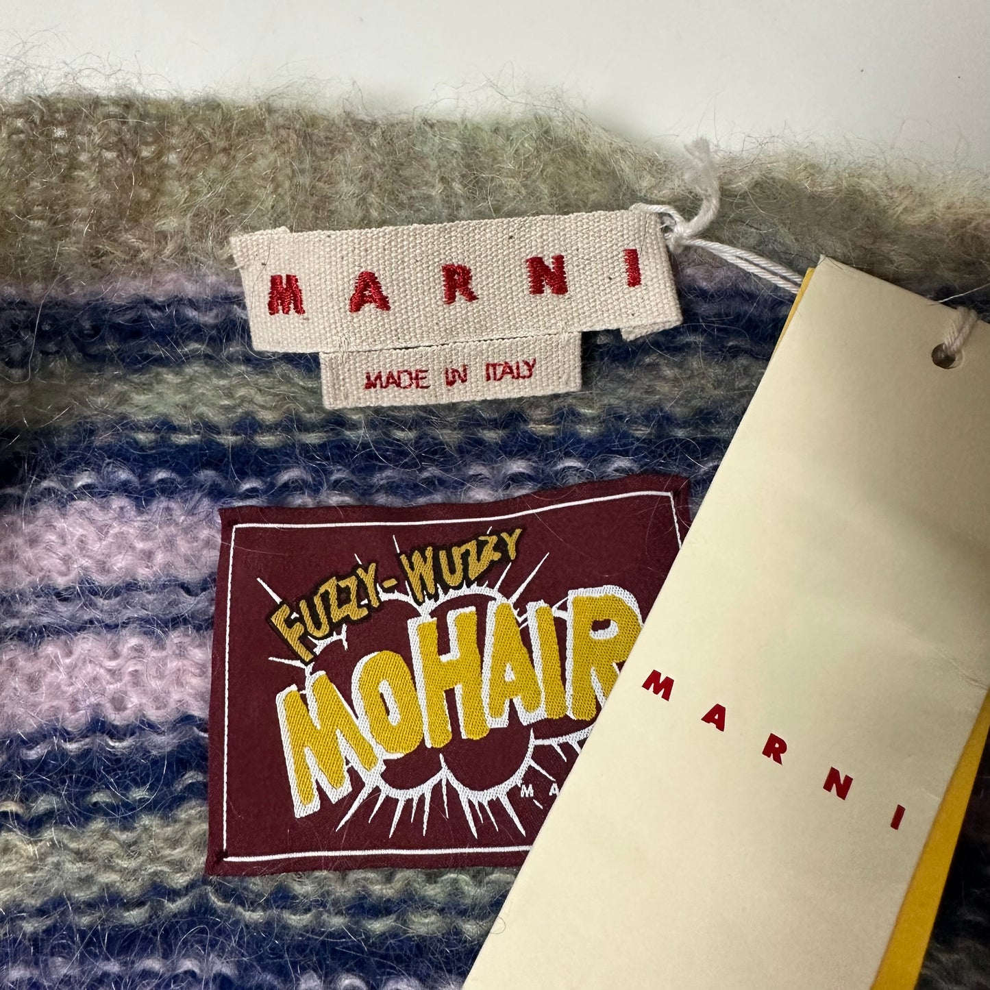 MARNI Fall Winter 2022 Knit Striped Cropped Cardigan