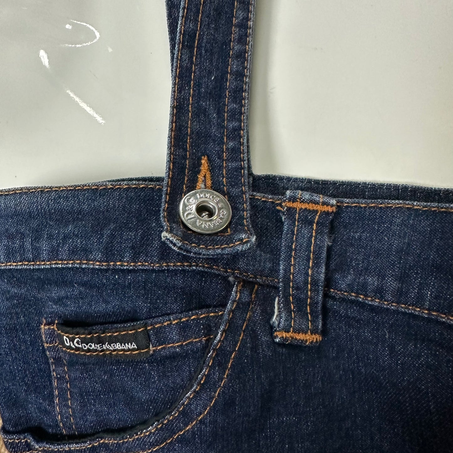 D&G Fall Winter 2000 Denim Midi Dress