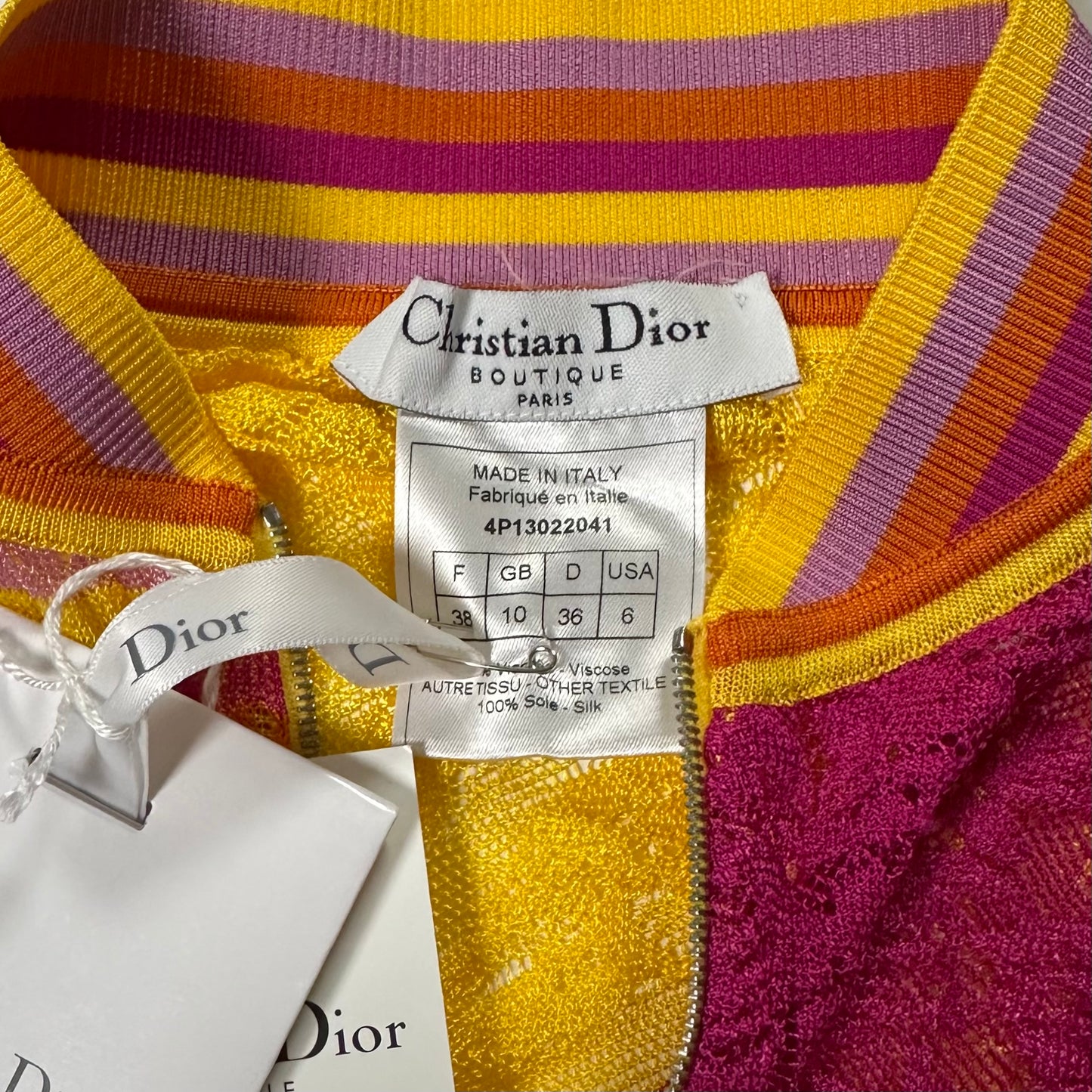 CHRISTIAN DIOR Spring Summer 2004 Flower Patchwork Lace Vest