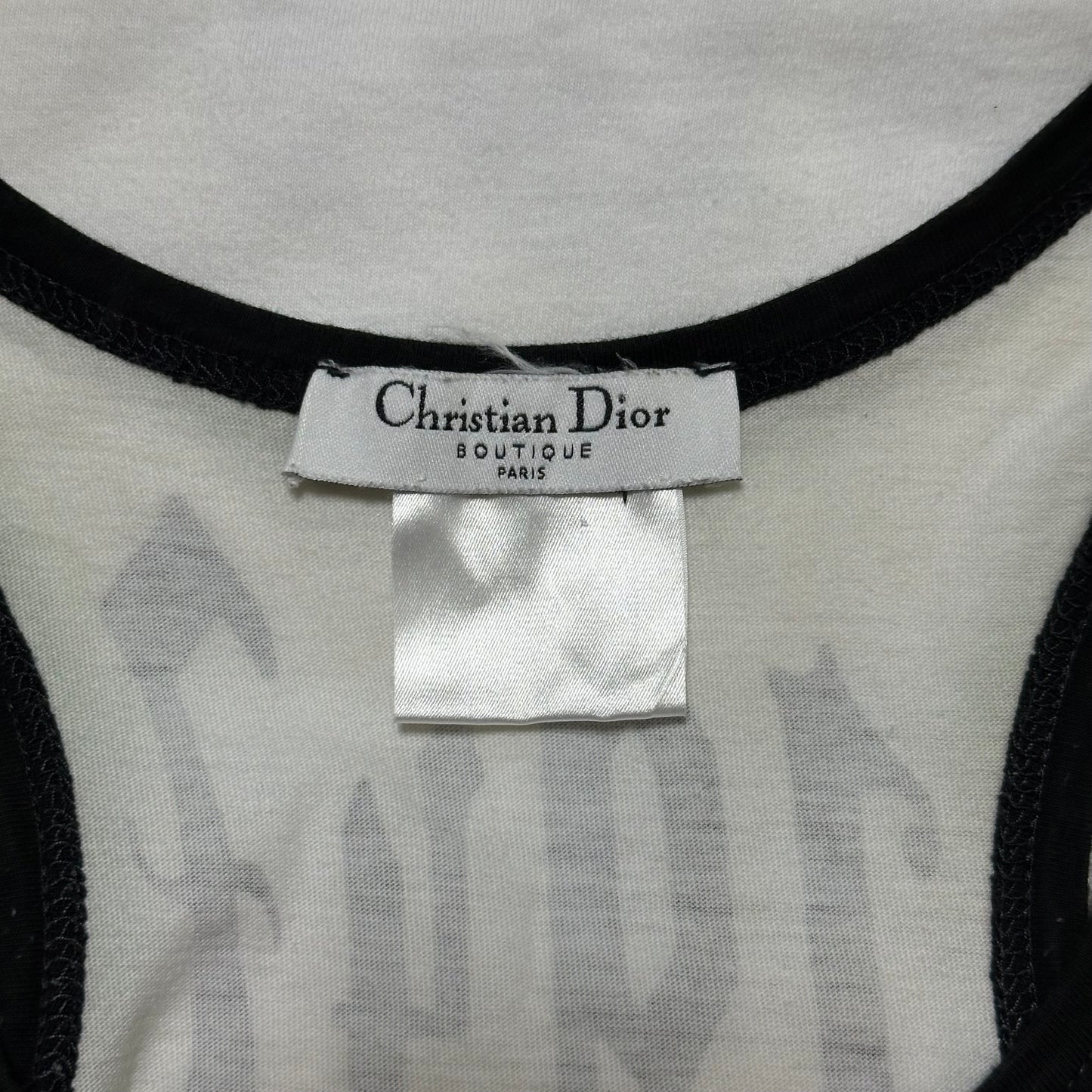 CHRISTIAN DIOR Spring Summer 2002 Gothic Logo Tank Top