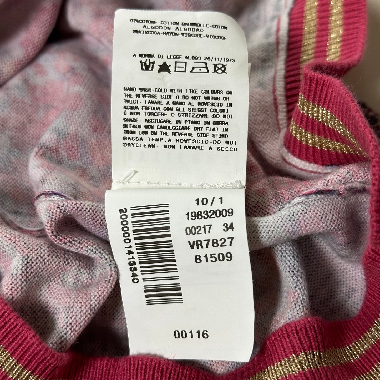 JOHN GALLIANO Floral Newspaper Print Knit Cardigan