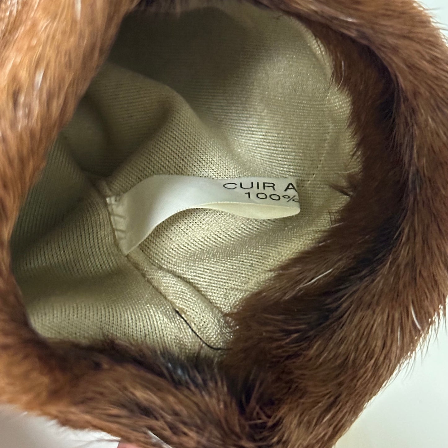 CHRISTIAN DIOR Fur Trim Leather Gloves with Lock and Key Charm