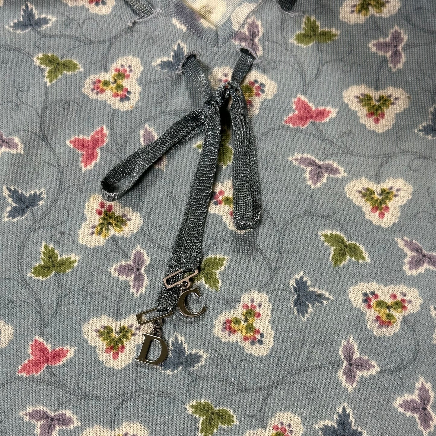 CHRISTIAN DIOR Spring Summer 2003 Floral Print Knit Tank Top