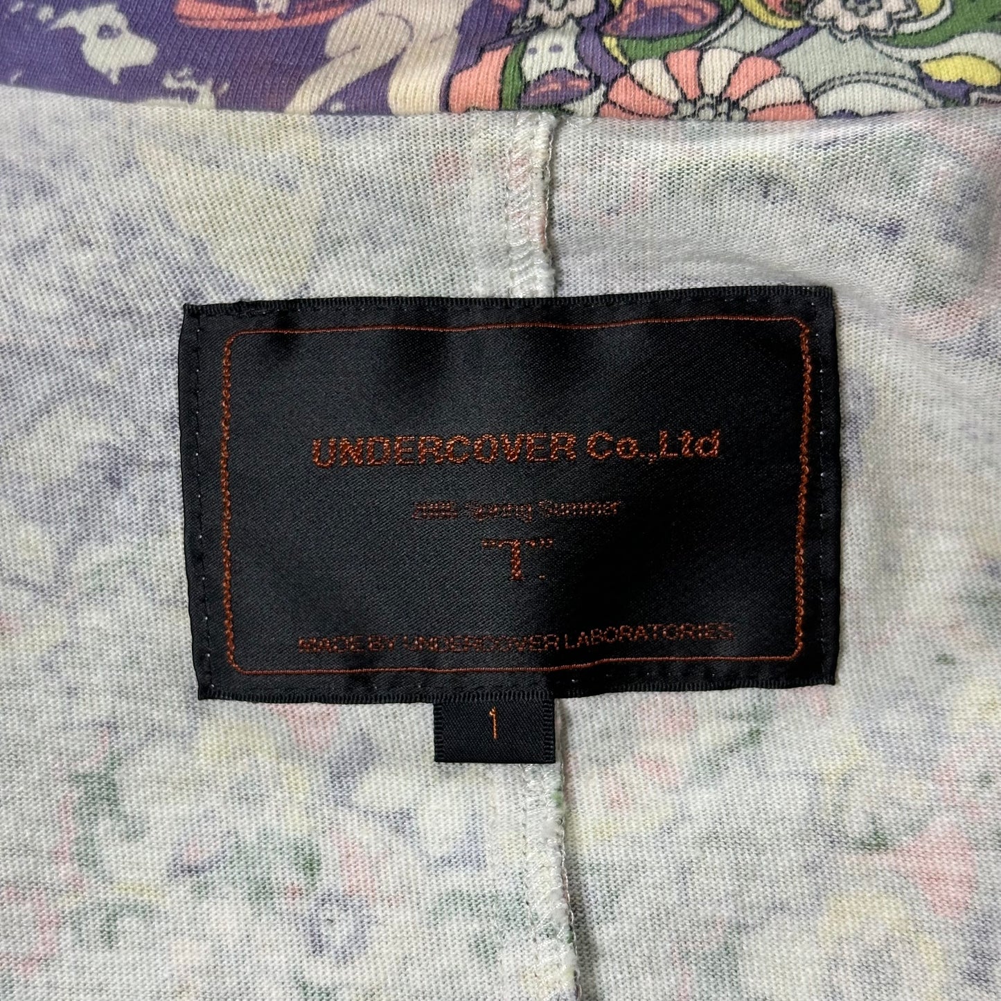 UNDERCOVER Spring Summer 2006 "T" Reconstructed Psychedelic Print T-Shirt Coat