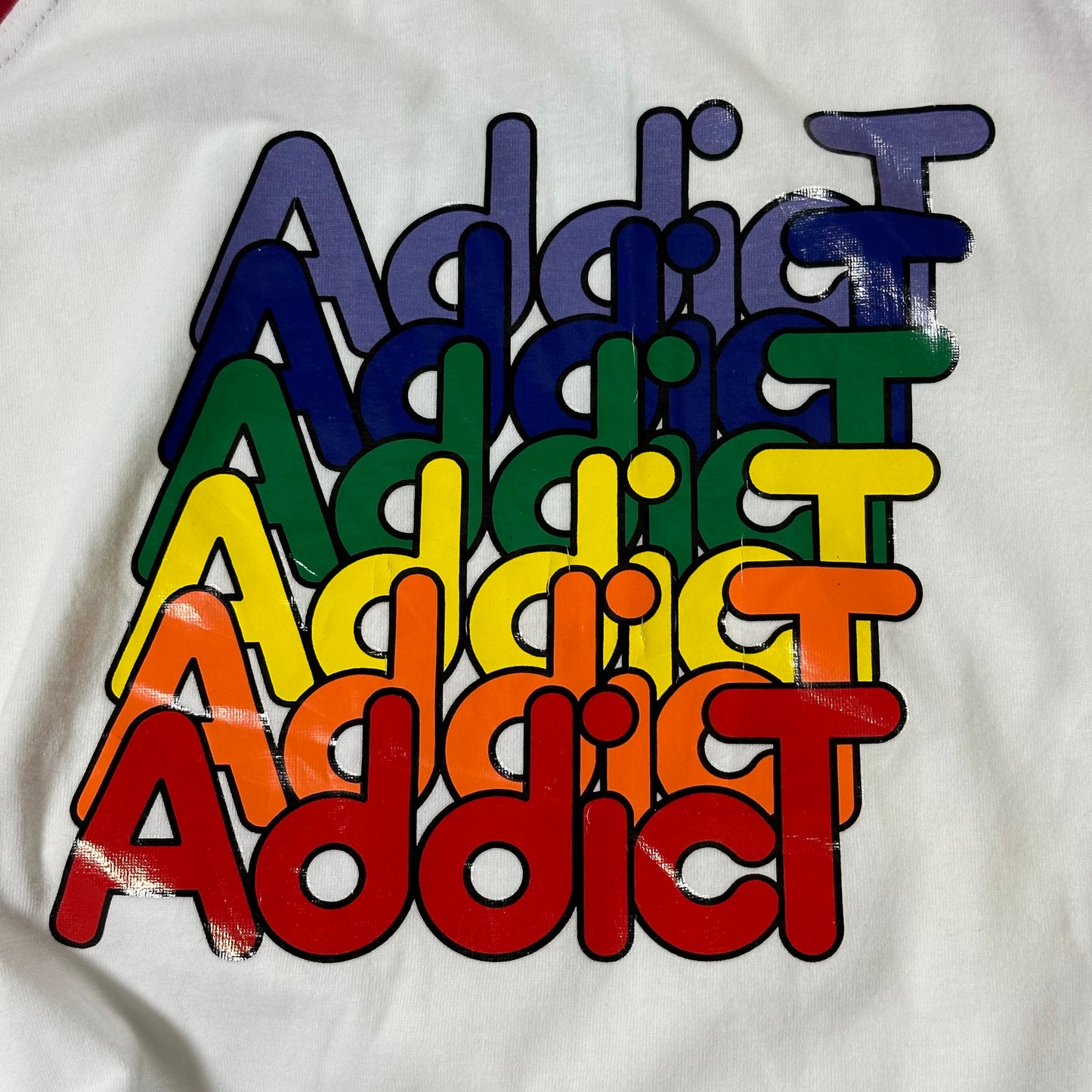 CHRISTIAN DIOR Spring Summer 2002 "AddicT" Logo Printed Long Sleeve T-Shirt
