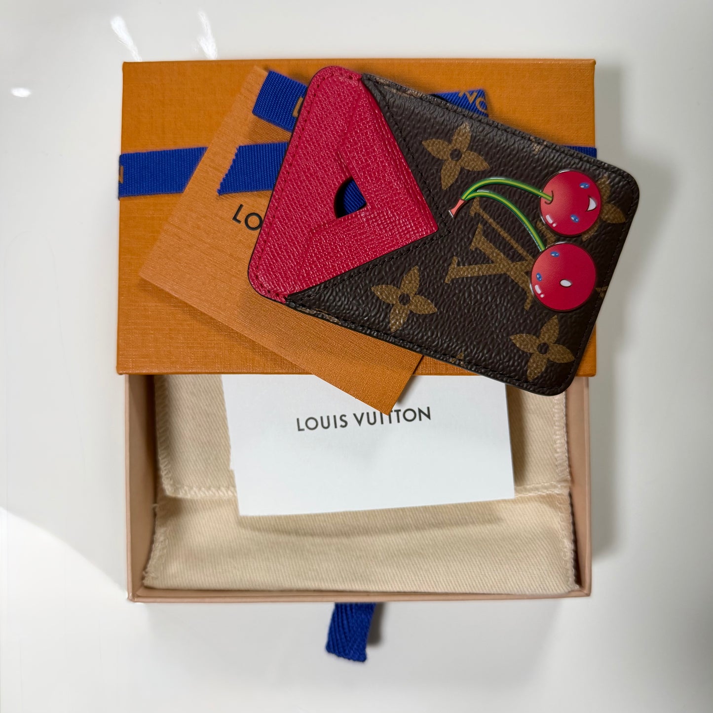 LOUIS VUITTON × TAKASHI MURAKAMI Cherry Monogram Magnet Card Holder