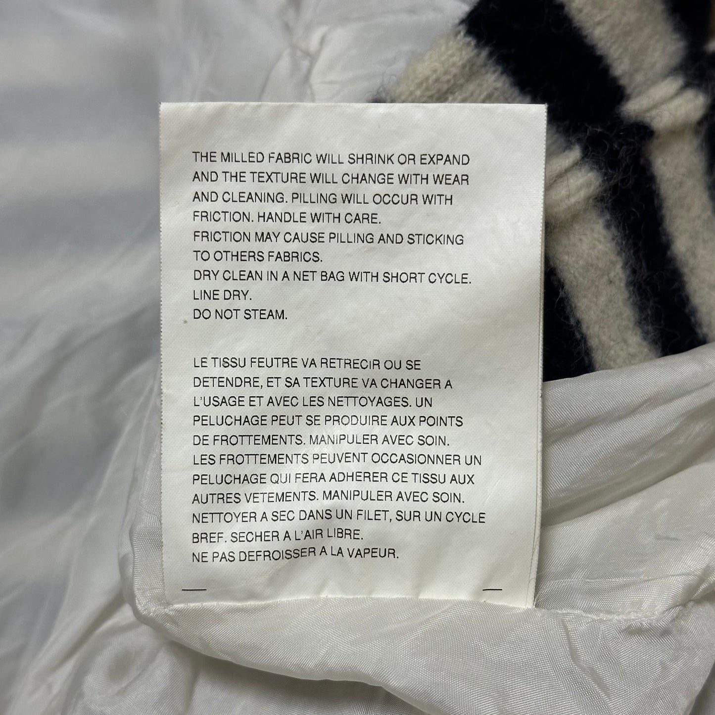 JUNYA WATANABE Fall Winter 2003 Striped Button Up Blazer Jacket