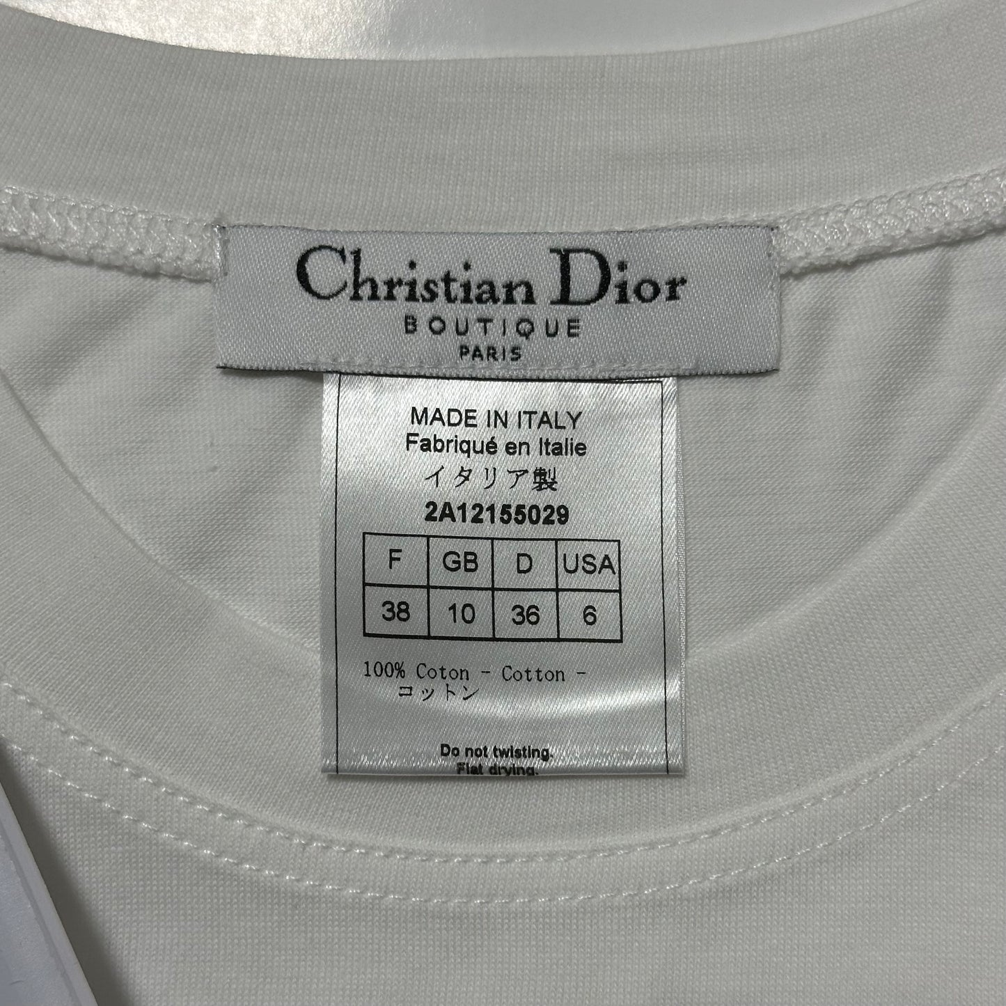 CHRISTIAN DIOR Spring Summer 2002 Cartoon "J'ADORE DIOR" T-Shirt Set
