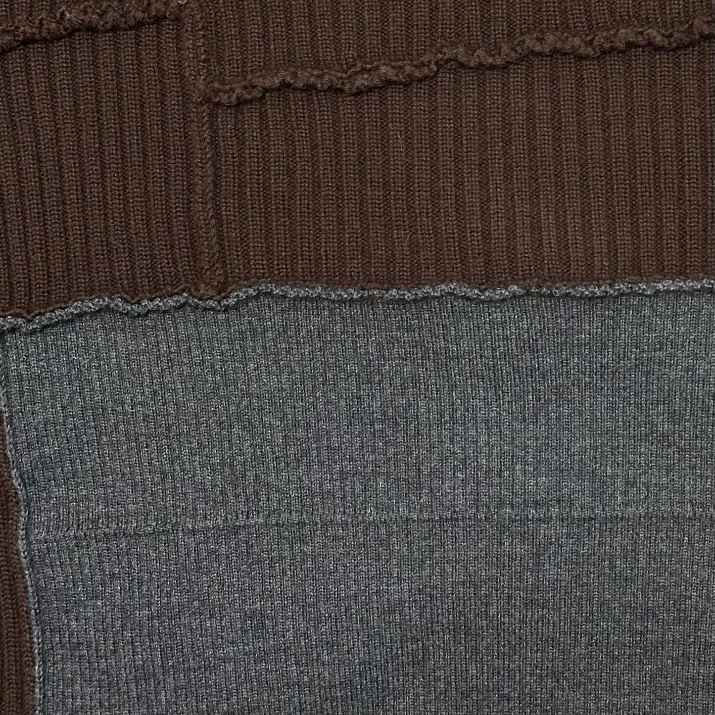 DRIES VAN NOTEN Fall Winter 2023 Deconstructed Patchwork Knit Sweater