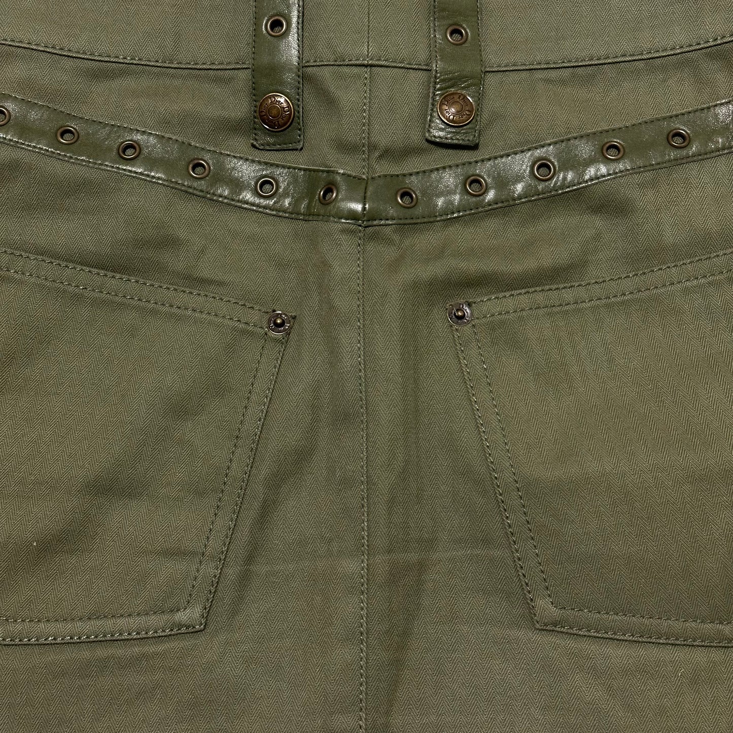 CHRISTIAN DIOR Fall Winter 2003 Leather Belted Mini Skirt