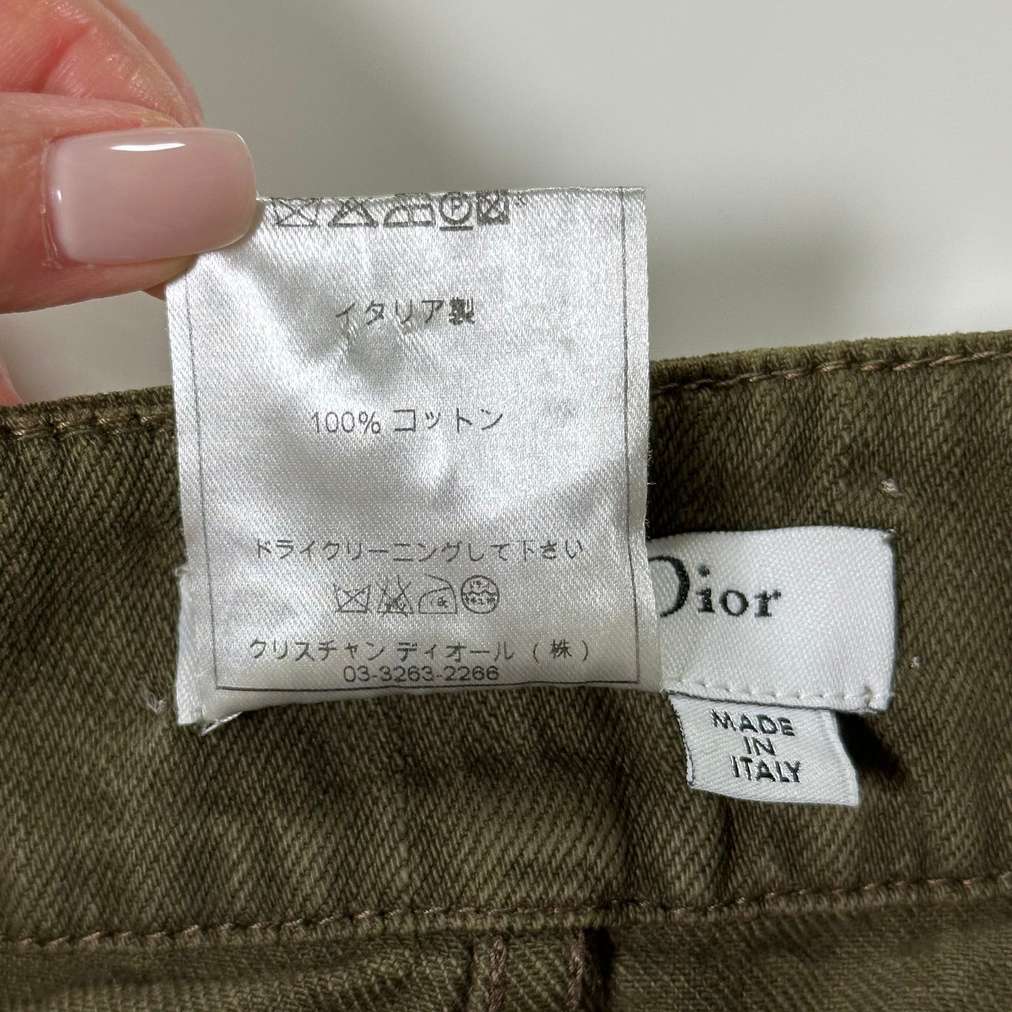 CHRISTIAN DIOR Fall Winter 2006 Hand Stitch Denim Mini Skirt