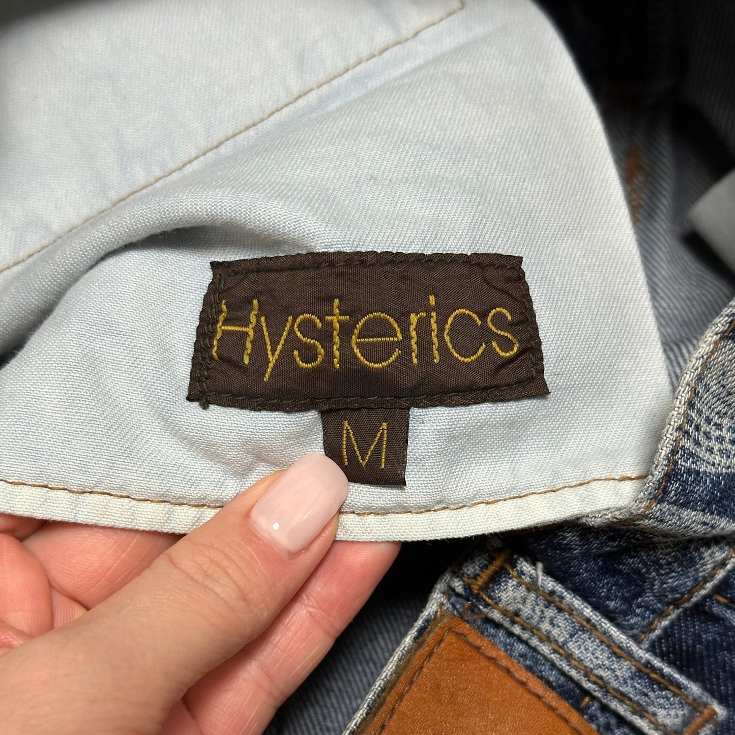 HYSTERICS Snake Print Denim Midi Skirt