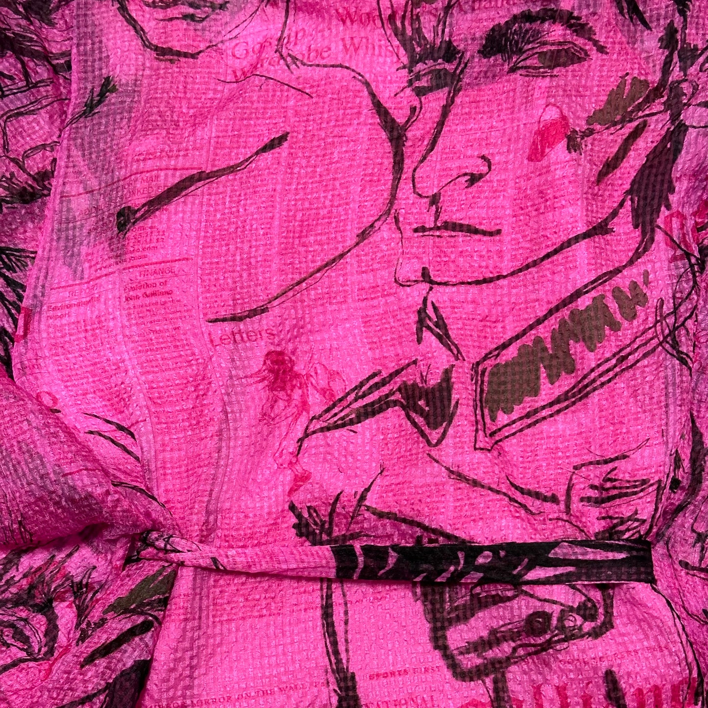 JOHN GALLIANO Newspaper Graffiti Print Frill Top