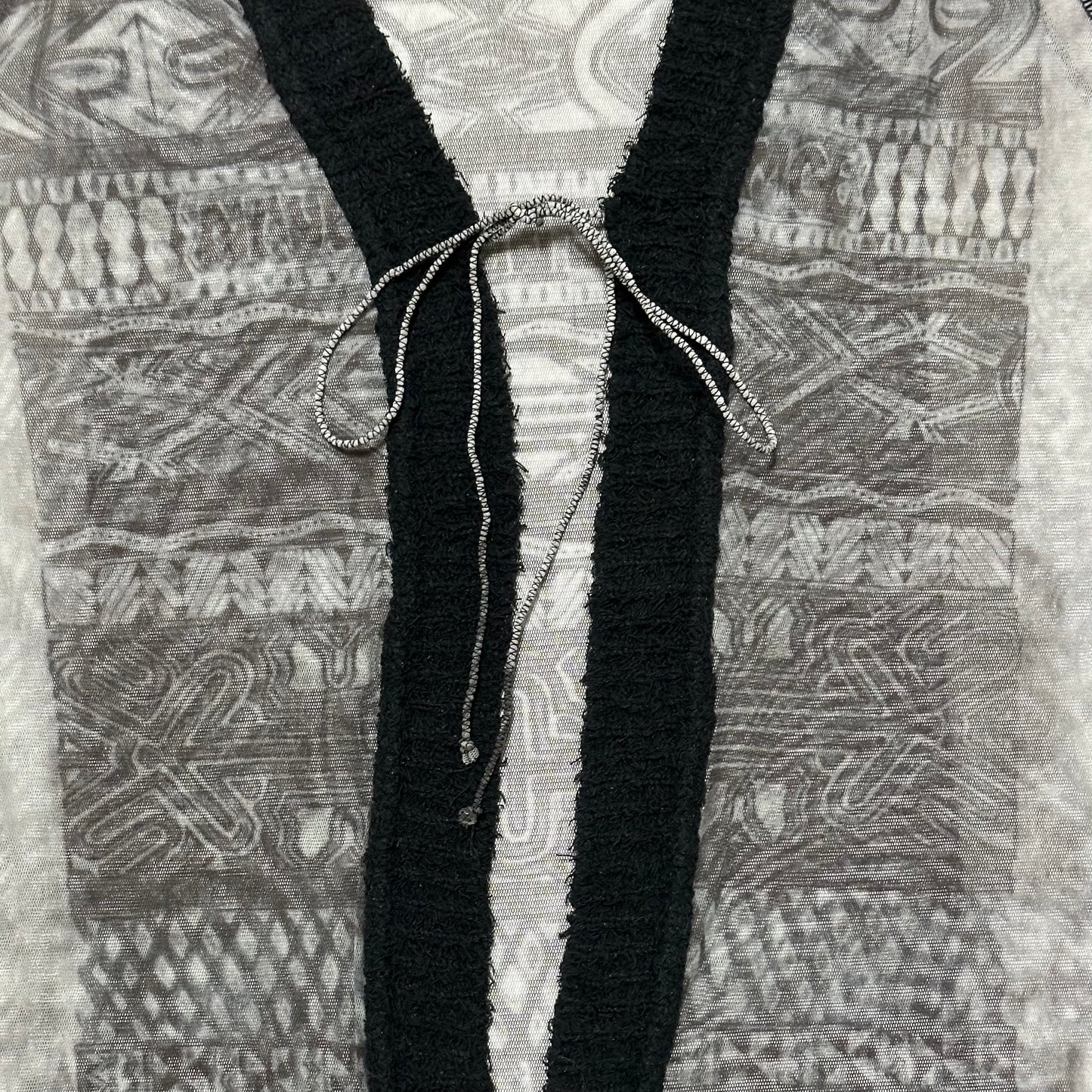 JEAN PAUL GAULTIER Painting Gauguin Mesh Cardigan