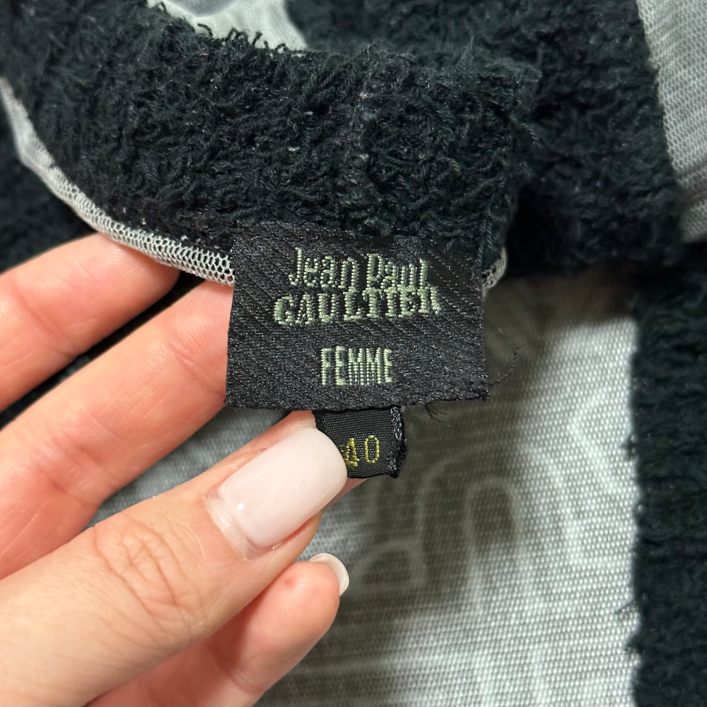 JEAN PAUL GAULTIER Painting Gauguin Mesh Cardigan