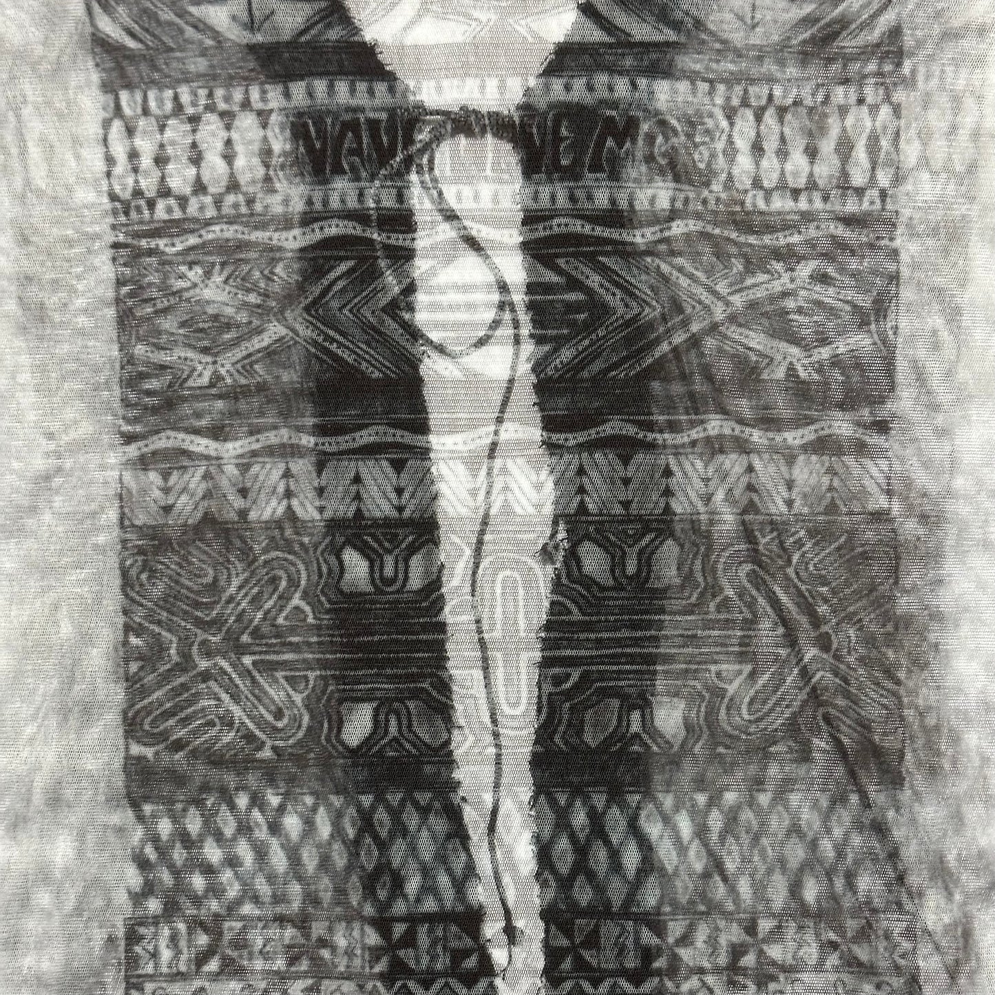 JEAN PAUL GAULTIER Painting Gauguin Mesh Cardigan