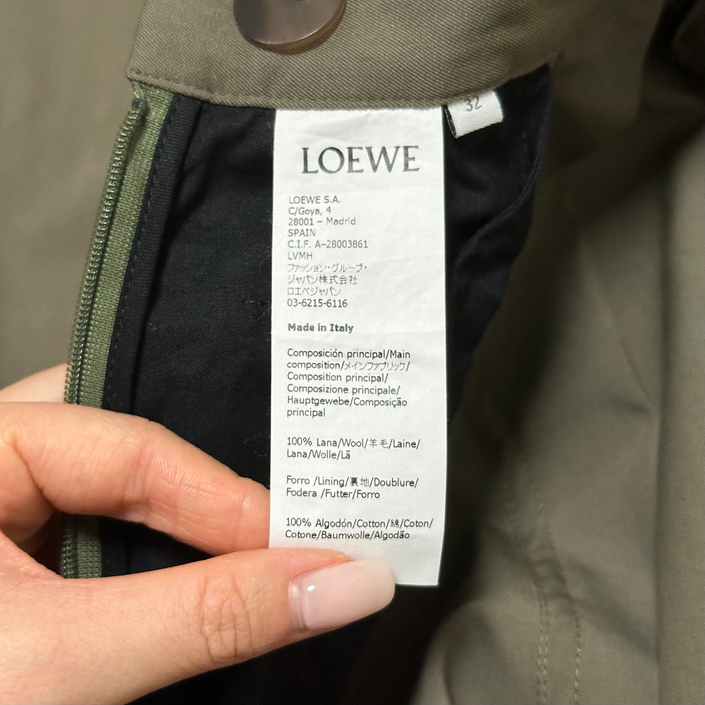LOEWE Spring Summer 2020 High Rise Twill Culotte Trousers