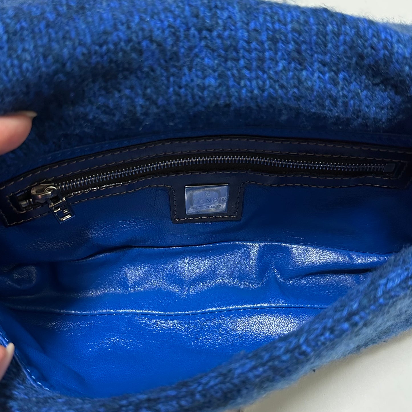 FENDI Knit Baguette Bag