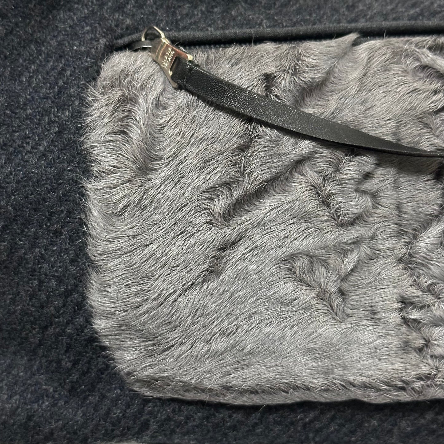 PRADA Fall Winter 1999 Lamb Fur and Wool Shoulder Bag