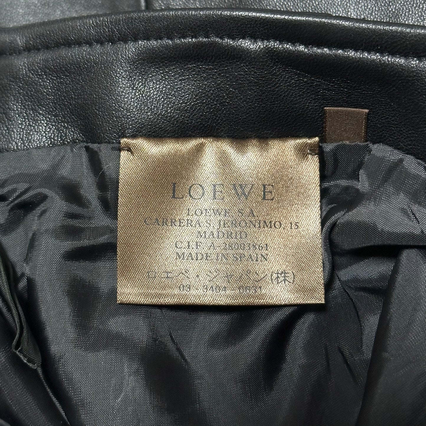 LOEWE Vintage Lamb Leather Straight Leg Pants