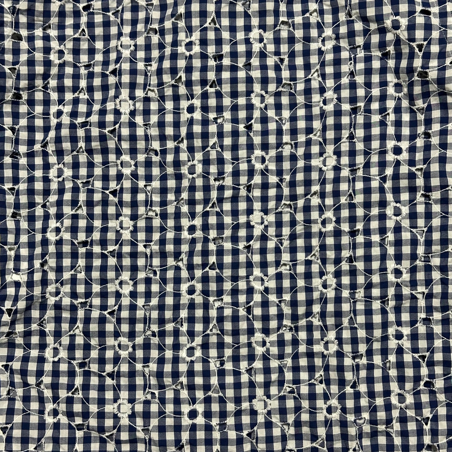 JUNYA WATANABE Spring Summer 2009 Embroidered Gingham Checkered Three-Quarter Sleeve Shirt