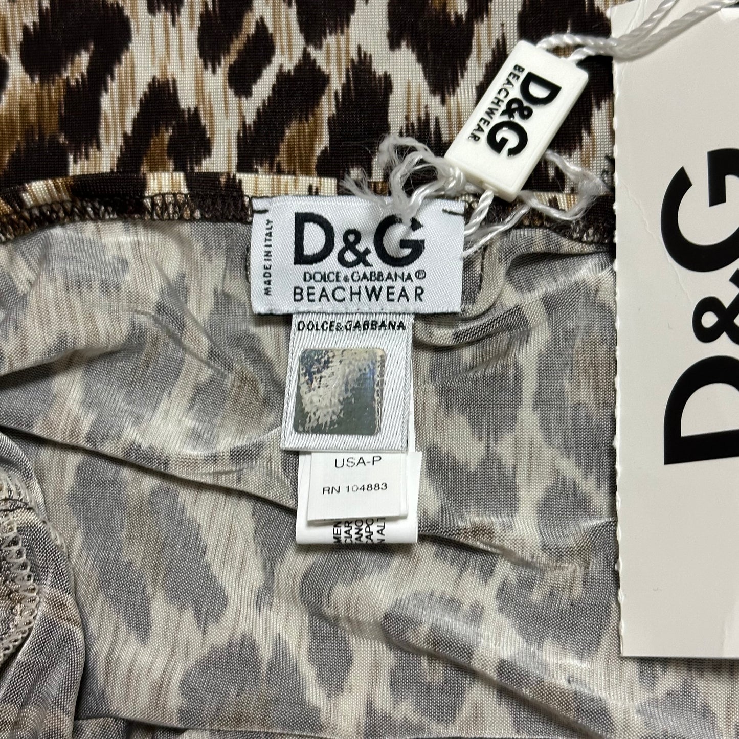 D&G Leopard Print Crossover Camisole
