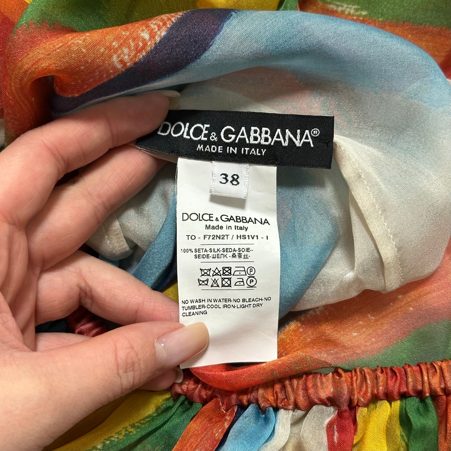 DOLCE&GABBANA Spring Summer 2002 Striped Sheer Silk Top