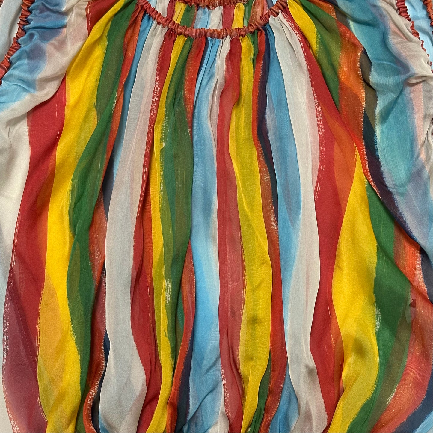 DOLCE&GABBANA Spring Summer 2002 Striped Sheer Silk Top