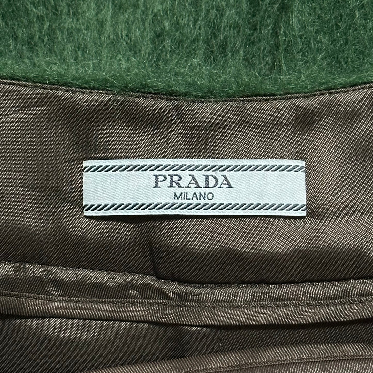 PRADA Fall Winter 2017 Alpaca Hair Fluted Midi Skirt