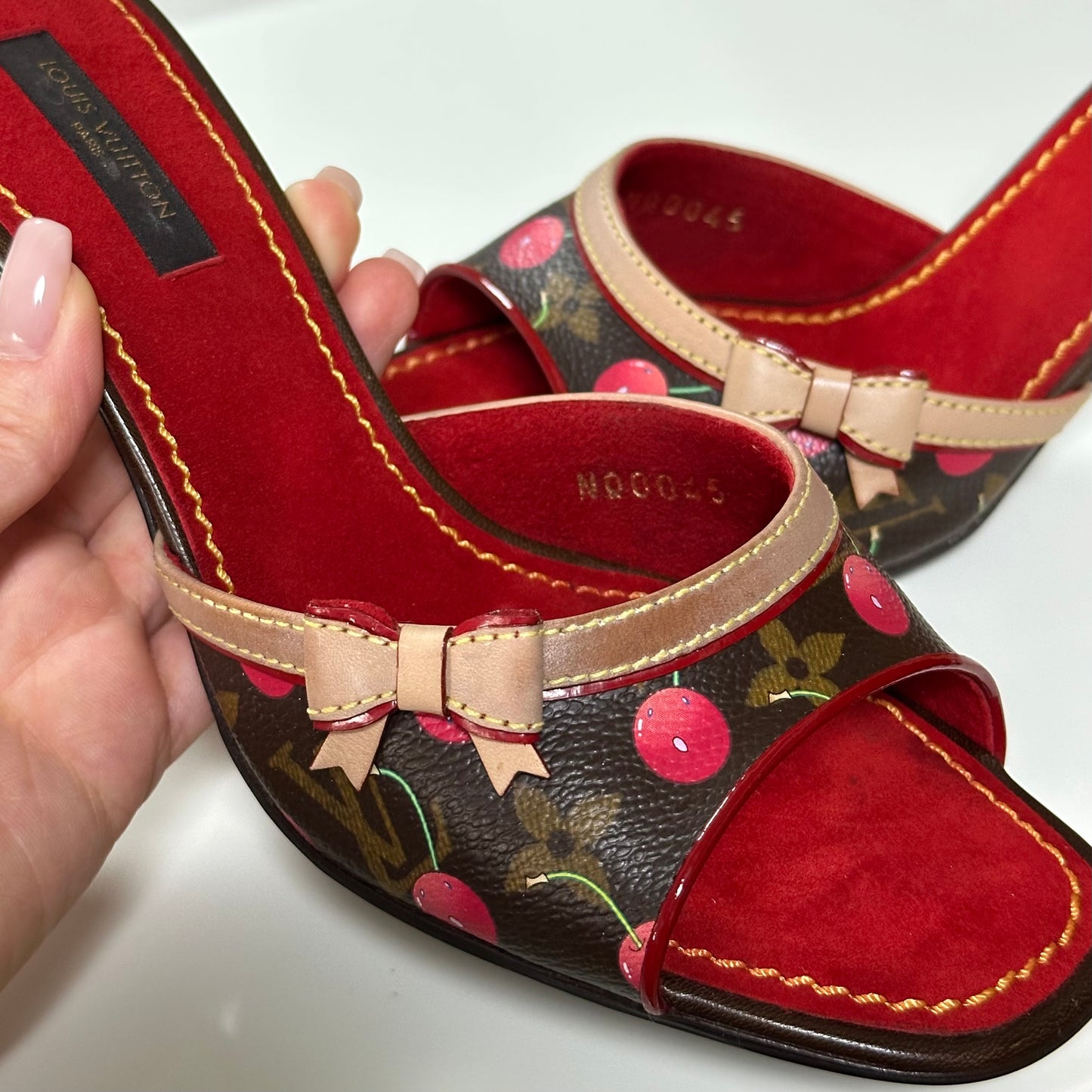 LOUIS VUITTON × TAKASHI MURAKAMI Spring Summer 2005 Cherry Monogram Sandals
