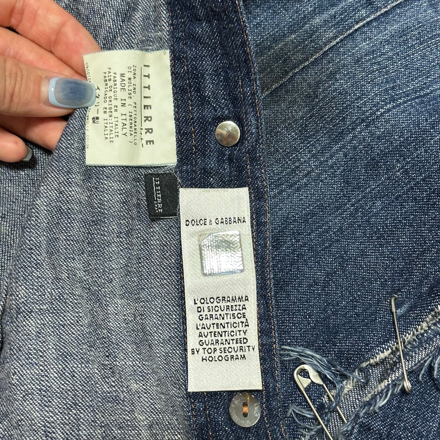 D&G Safety Pin Denim Shirt